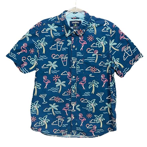 chubbies Other - Chubbies The Neon Light Performance Polo Mens Friday Shirt Sz M UPF 50 Golf Bbq